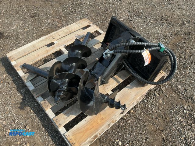 Lot 2-40249 - New SDLANCH Hydraulic Auger Mini Skid Steer Attachment, Approx. 1-1/4" Round Drive with Keyway, Come...