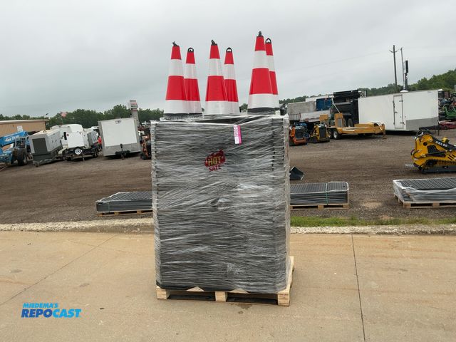 Lot 2-20365 - Approx. (250) New SDLANCH Black Traffic Cones with Reflective Tape, approx. 15-1/4”x15-1/4” base and...
