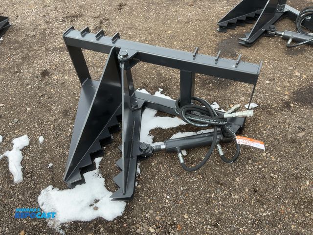 Lot 2-42377 - New JCT Tree / Post Puller Skid Steer Attachment, Universal Quick Attach, Has Hydraulic Hoses with Q...