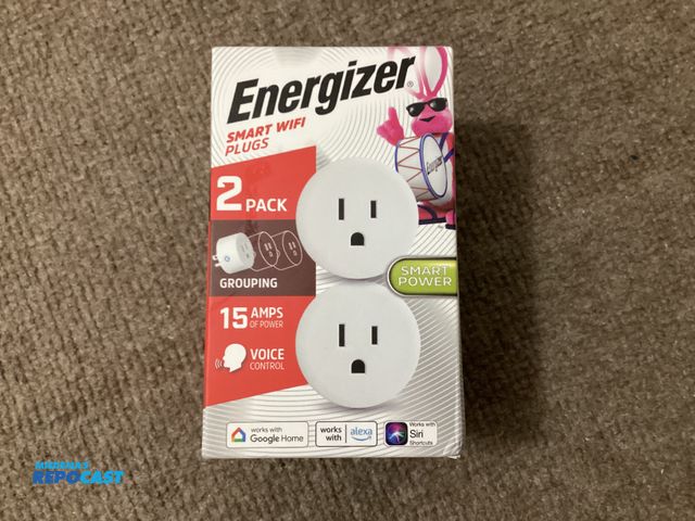 Lot 2-95852 - New Energizer Smart WI-FI Plugs. 2 pack. 15 amps of power. Voice control. Control multiple plugs, co...