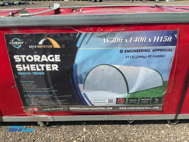 Lot 2-40966 - New Chery Industrial Gold Mountain 30’x40’x15’ tall single truss Storage Shelter Building, 3.5 M Wid...