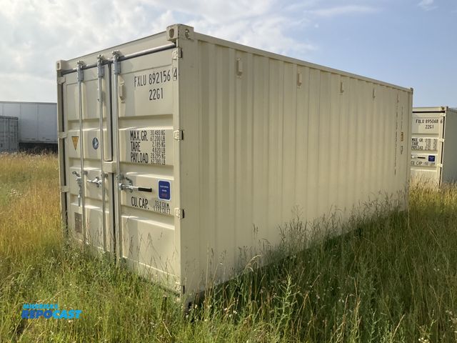 Lot 2-21175 - 2026 20’ Shipping / Storage Container, 8’ wide x 8’ 6” tall, swing doors on one end, wood deck, ring...