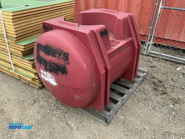 Lot 2-69371 - red plastic tank, 114 gallons