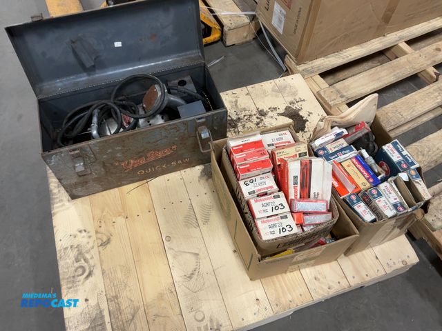 Lot 2-19363 - Lot of 2 Boxes of Miscellaneous Spark Plugs, and a Van Dorn 7” Quick Saw