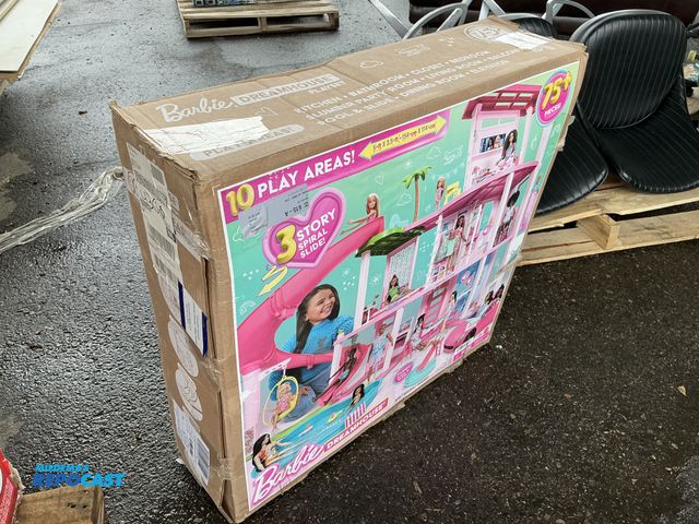 Lot 2-64166 - Barbie dream house 3 stories up to 10 different play areas