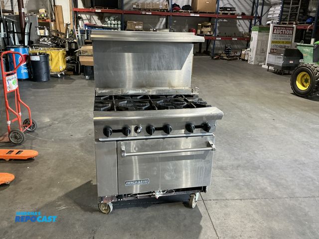Lot 2-99260 - American Range AR-6-36 in 6-Burner Gas Range w/Standard Oven Stainless Steel