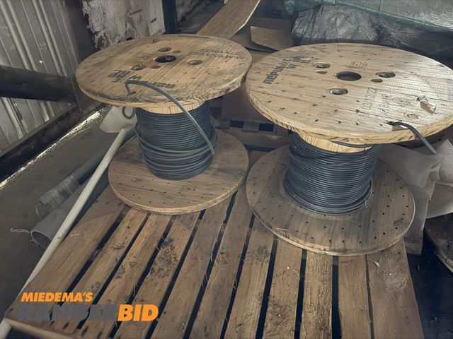 Lot 30-5722 - (2) partial spools of 7 strand, 3 gauge copper cable.