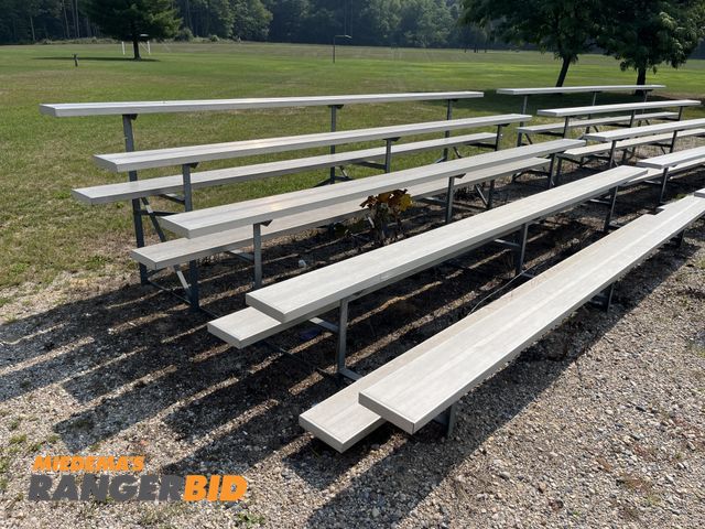 Lot 30-1603 - Allstar Bleachers Aluminum Bleachers (5) rows of seats.  15' long, 9' wide, 4' tall.