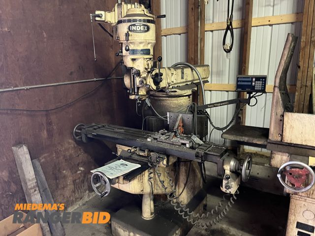 Lot 30-1030 - Index Milling Machine with digital readout, power draw bar, power feed, and manual.