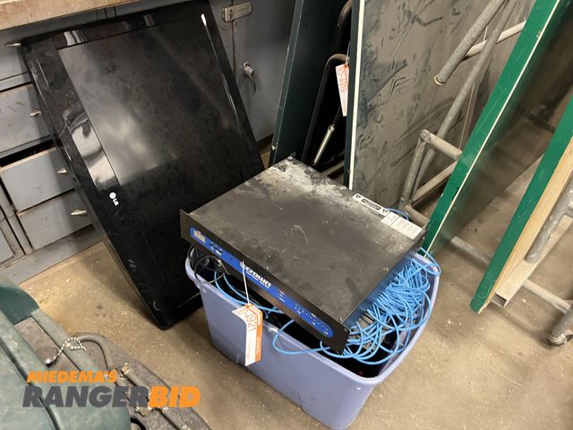 Lot 30-4921 - Sound equipment with cords, includes TV, Digital Mixer and more. . .