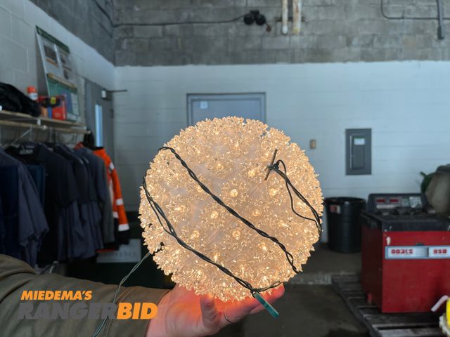 Lot 30-4041 - 54 10" Starlight Spheres with 150 lights on each. These are solid and do not twinkle. In working condition. Municipality owned. Seller will load.