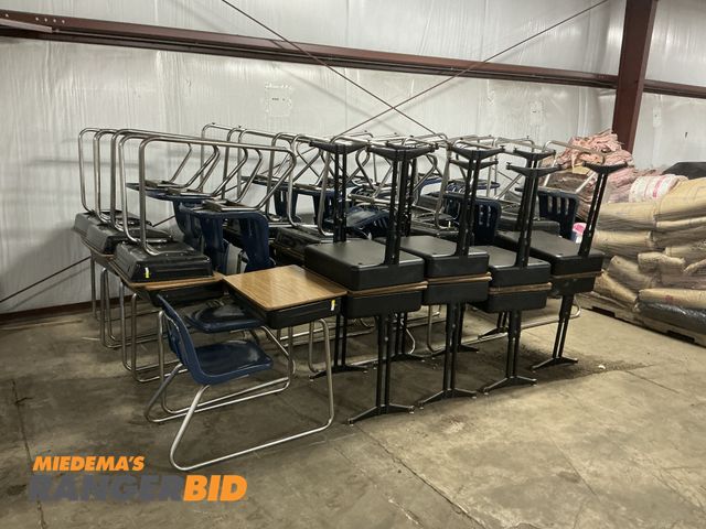 Lot 30-5072 - Lot includes (25) combo desks (desk with attached seat) , and (8) student desks