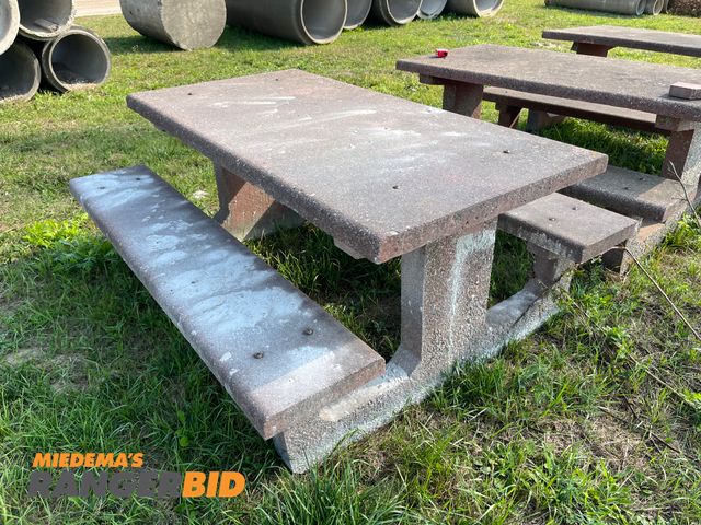 Lot 30-3428 - (1) Concrete Picnic Table (assembled). Seller will load.