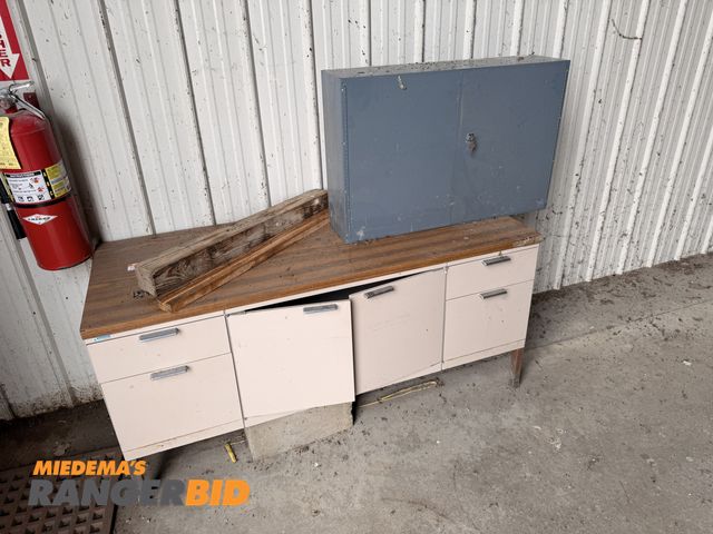 Lot 30-3729 - Lot includes Desk and Metal Cabinet