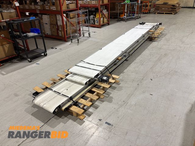 Lot 30-67-MV - LOT of 4 QC Industries Automation Series Belt Conveyors, 18" and 24" Wide Belts, Various Lengths.  
...