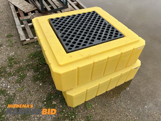 Lot 30-3619 - (2) Ultratech Ultra-Spill Pallet Plus with Drain Spill containment drums
