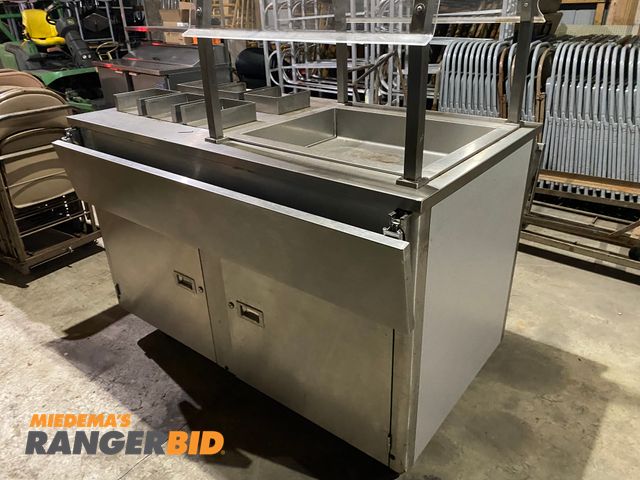 Lot 30-10312 - 1 Cres Cor 600ST274 Stainless Steel Condiment Cart Cres Core Condiment Cart, Storage Under Cart. Com...