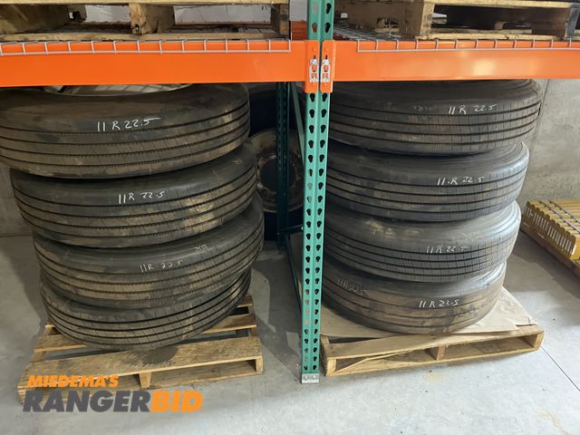 Lot 30-1646 - (8) 11 R 22.5 Capped Tires with Rims