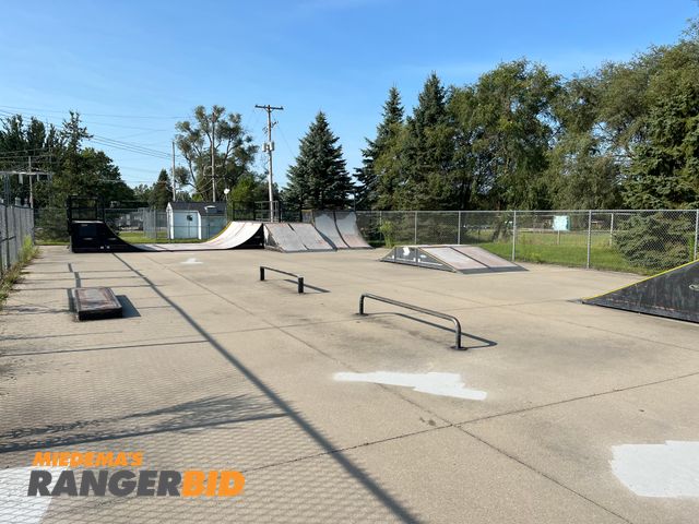 Lot 30-6951 - Skate park ramps and equipment. Some items need repairs (see pics). Sells as is where is. Buyer is responsible for removal. 30 days will be allowed for removal. This supersedes auction terms.