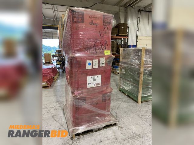 Lot 30-258MV - 9000 New Dart J Cup Insulated Hot or Cold 16oz Styrofoam Cups 16J16 16OZ Pallet of Dart 16J16 J Cup ...