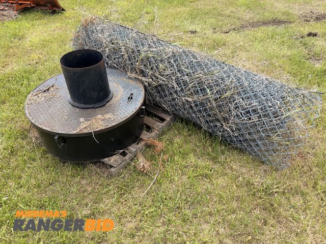 Lot 30-3951 - Chain linked fence and Manhole top with cover.
