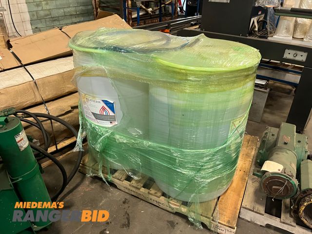 Lot 30-2442 - Relatherm HT-3 High Temperature Heat Transfer Fluid 55 gallon plus anther just over half full. Also comes with pump. Seller will load.