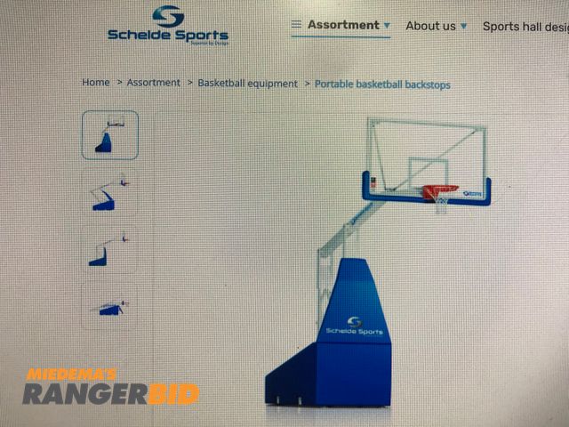 Lot 30-24-F - 1 Schelde Portable basketball hoop SAM 225 Schelde Portable Basketball hoop system - SAM 225 backstop unit