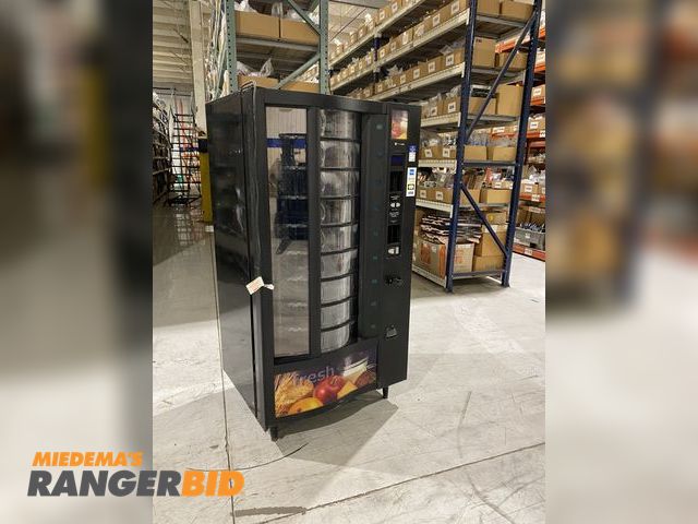 Lot 30-64 - Crane Merchandising Systems Model 432D 115V 12A Fresh Food Carousel Vending Machine. The locking mec...