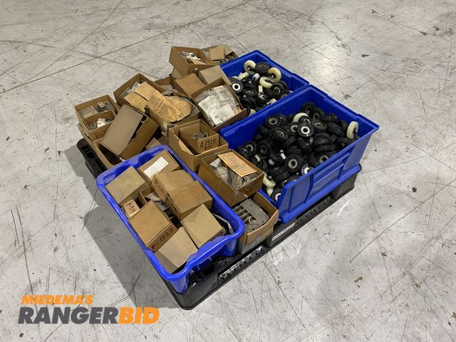 Lot 30-14 - LOT OF Misc. Tooling Parts, Dies, Presses &amp; LOT OF Trolley Carriage Assemblies.  

Seller will a...