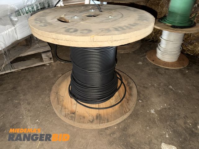 Lot 30-5714 - (1) partial spool of 7 strand rubber coated copper wire, no other info available.