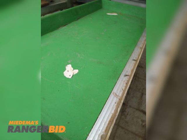 Lot 30-1452 - 2 green tables approximately 2 ft x 6 ft