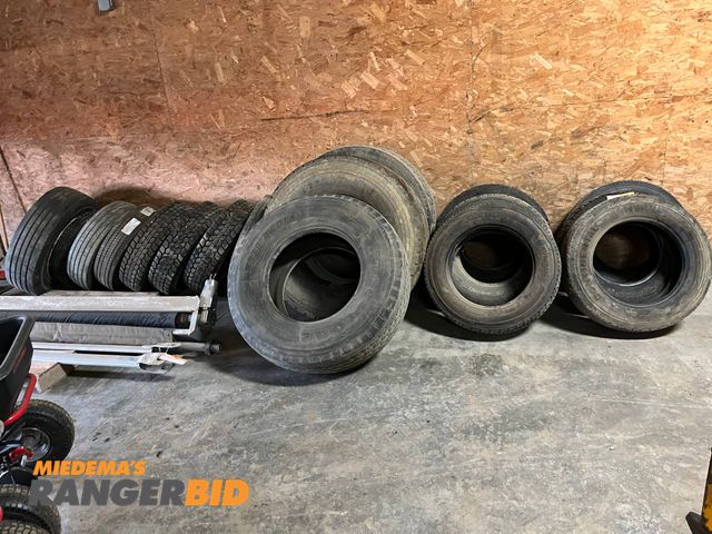 Lot 30-10214 - Lot of (14) tires. Some new, some with rims. See pics for sizes and tread life