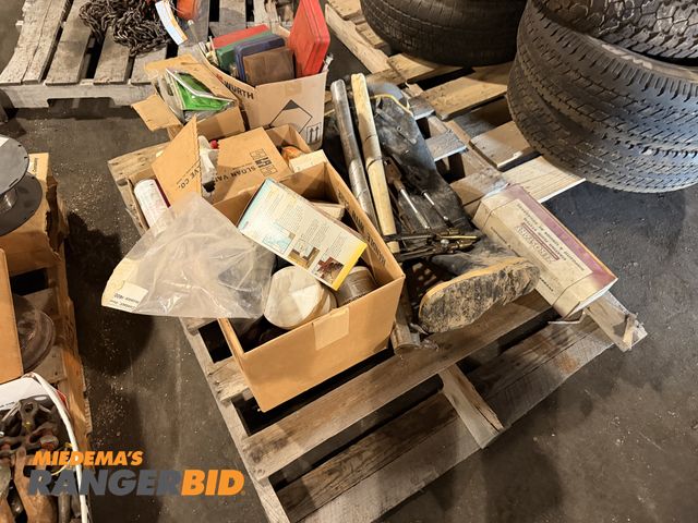 Lot 30-3864 - Pallet of Tools Including: Torches, Tapping Dies handles, and more.