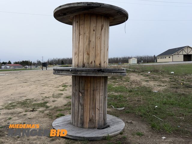 Lot 30-5772 - Lot of (2) approx. 54" wide x 6' diameter wood wire spools.