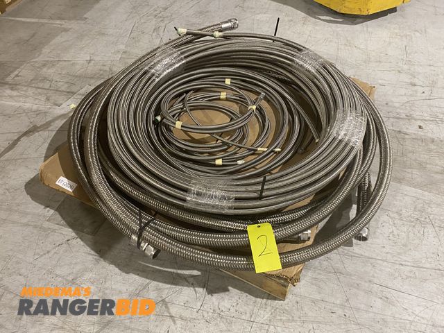 Lot 30-2 - LOT OF Stainless Steel Hosing Misc. Sizes, Lengths, Types etc.  

Seller will assist with loading. F...
