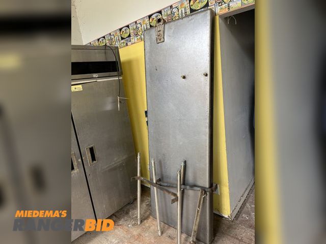 Lot 30-4553 - Stainless Steel Work Tops / Tables with legs shown as well as Can opener Stainless Steel