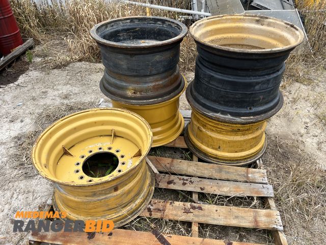 Lot 30-770 - (5) Motor Grader Rims and (1) additional see pics for sizes