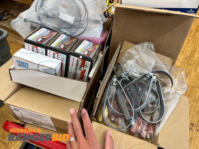 Lot 30-3802 - Parts Cart full of heating and cooling supplies. All appear to be new in the box