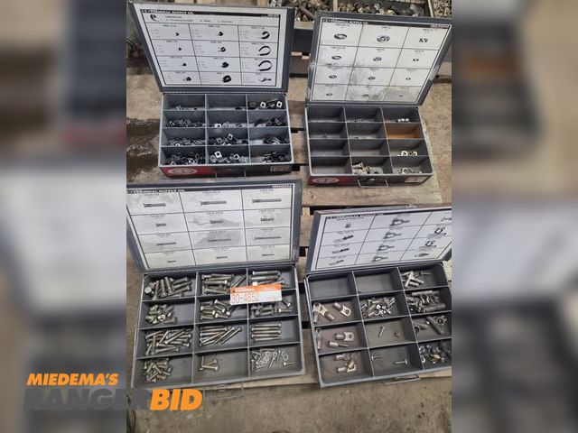 Lot 30-4852 - Lot of (4) Organizer Drawers with contents (Connectors, Bolts, Hose Brackets)