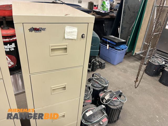 Lot 30-4924 - 1 Fire King Turtle Fire Proof Filling Cabinet with Key