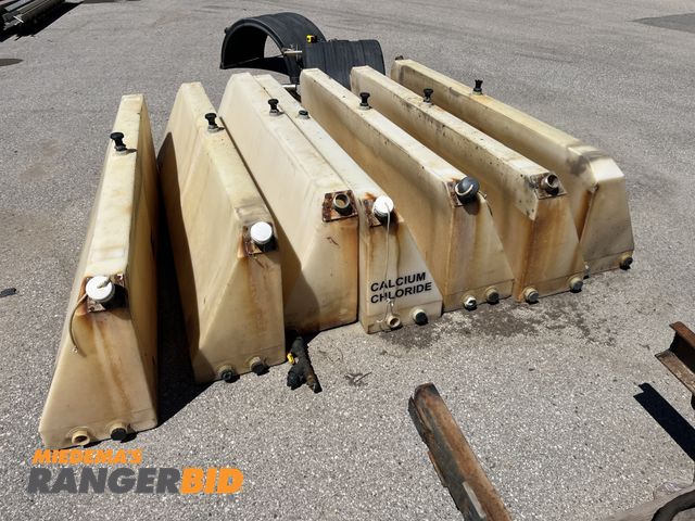 Lot 30-43555 - Lot of (7) Calcium Chloride Tanks. No visible cracks. 7' long. Municipality owned, Seller will load.