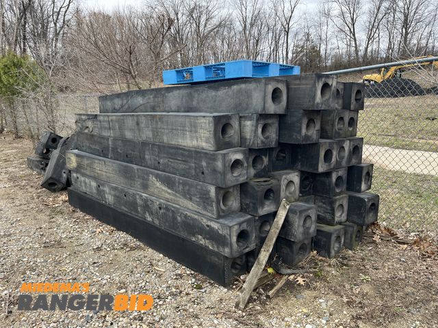 Lot 30-4289 - Rubber blocks 12" x 12" 12'  taken from Lake Erie docks