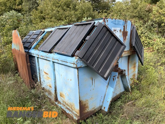 Lot 30-3608 - Leland Recycling roll off dumpster 80" tall x 94" x 16' Metal