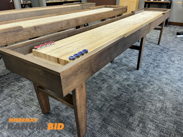 Lot 30-1184 - McClure Tables 12' Lexington Shuffleboard Table with Pucks NEW