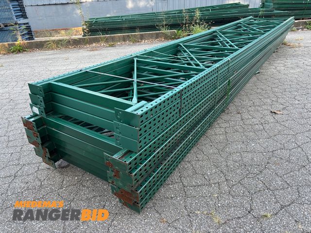 Lot 30-4 - LOT OF (9) Teardrop Pallet Racking Uprights 44"W x 22' H