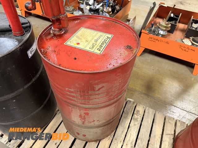 Lot 30-3372 - ProGuard Vintage DM3 Transmission Fluid with hand pump 55 gallon drum
