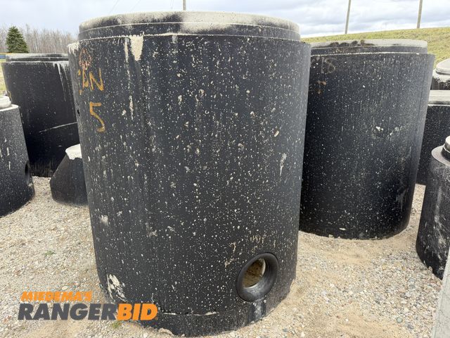 Lot 30-5863 - (2) 64" tall concrete manhole tubes with 4' entry and steps.