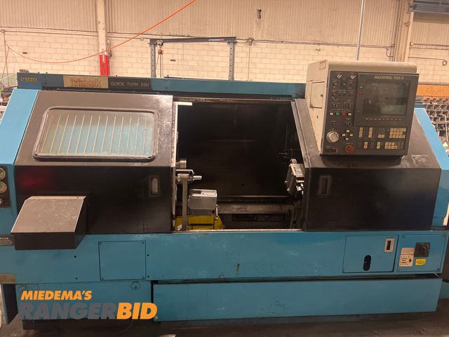 Lot 30-302417 - Mazak Quick turn 28n Mazak quick turn 28n 

Collet chuck 

Bar feeder 

Chip hopper 

Comes with mis...