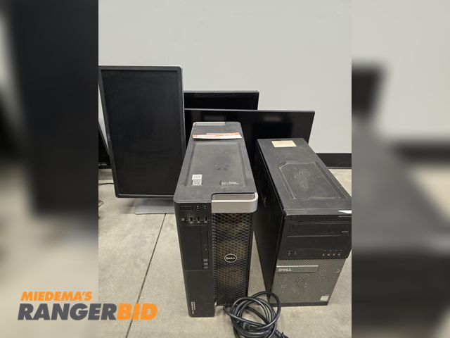 Lot 30-2675 - 2 computers and 3 monitors