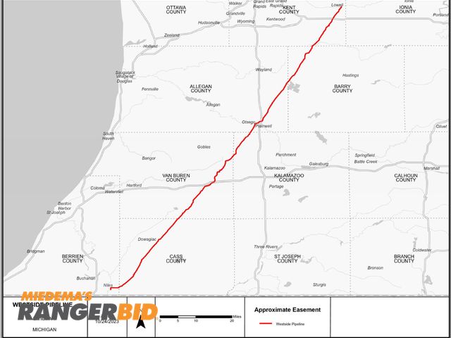 98-Mile West Michigan Pipeline - Installed with Continuous Easement (Sealed Bid Auction) (An Orbitbid.com Auction)